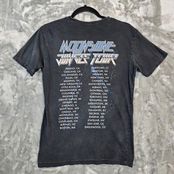 Bruno Mars Top Womens XS Black Concert Moonshine Jungle Tour Tshirt Grunge - Picture 2 of 11